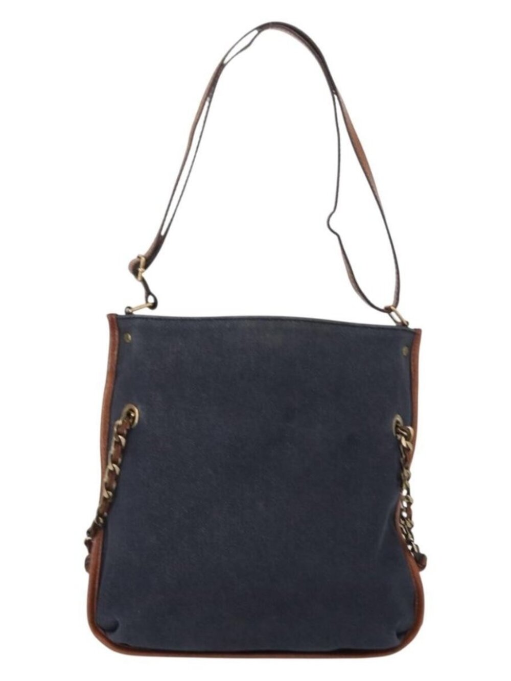Authentic Chloe Shoulder Bag Denim Blue Gold - Picture 10 of 16